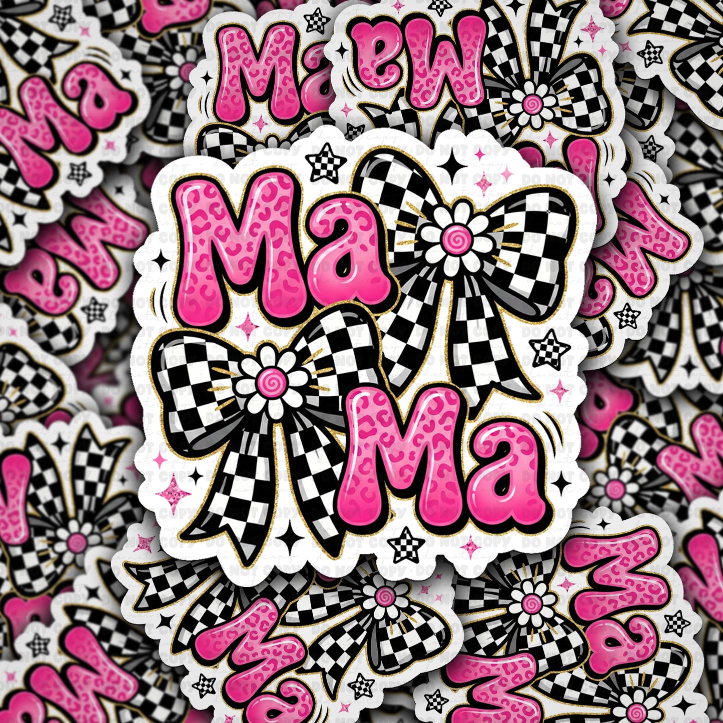 Mama checkered bows