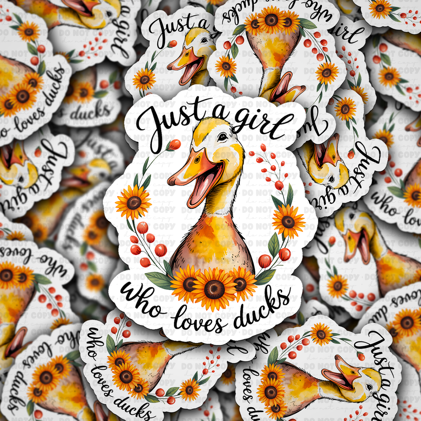 Just a Girl Who Loves Ducks Cute Duck Sticker