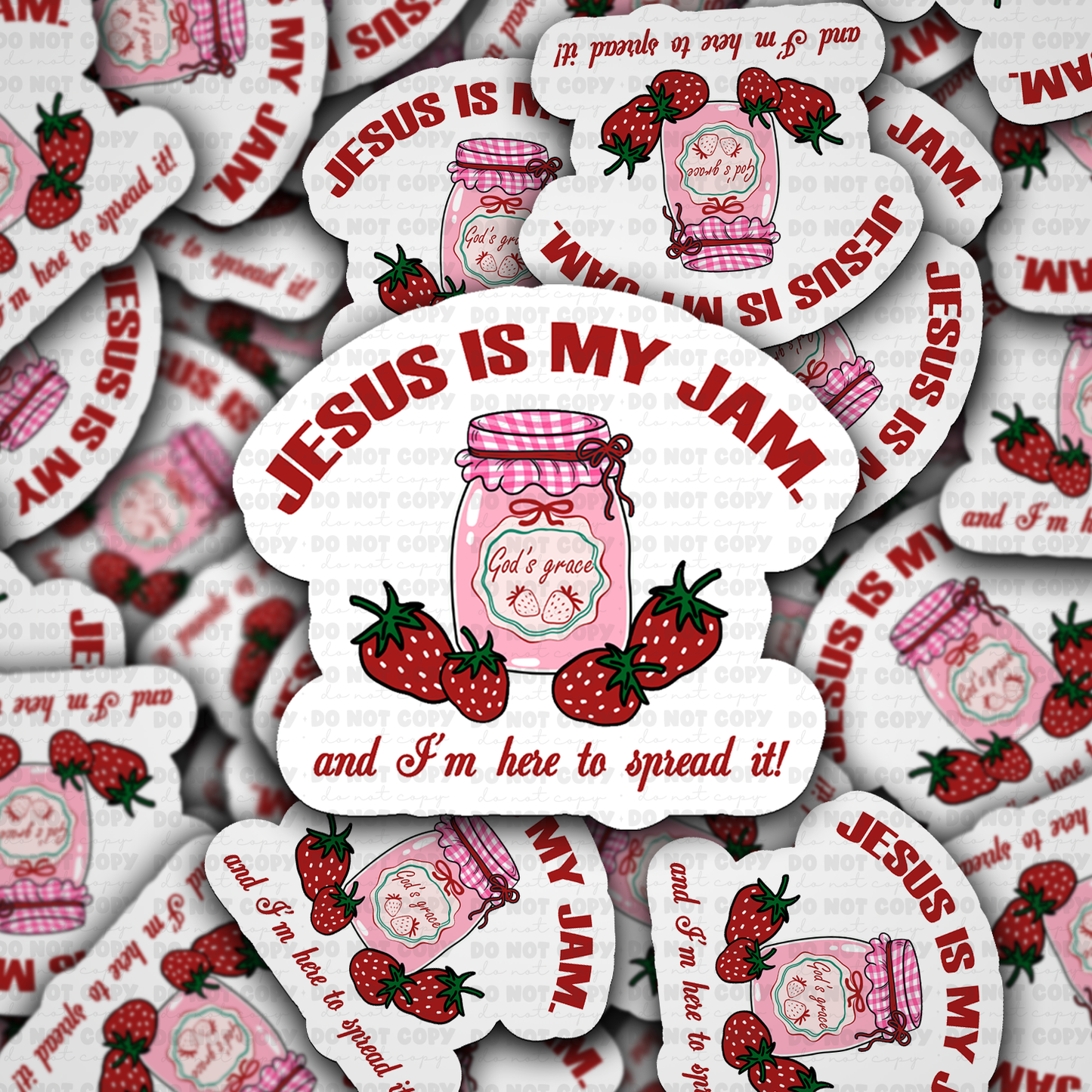 Jesus is my jam vinyl die-cut sticker
