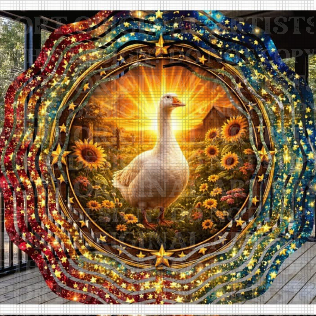 Starlit Harvest 8 Inch Sublimated Wind Spinner