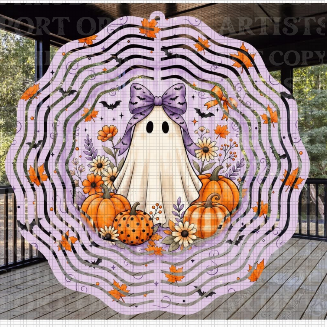 Boo-tiful Autumn 8 Inch Sublimated Wind Spinner