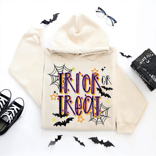 Trick Or Treat Neon Graphic Hoodie