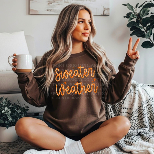 Checkered Sweater Weather Graphic Sweatshirt