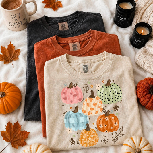 Patterned Pumpkin Patch 2 Graphic Tee