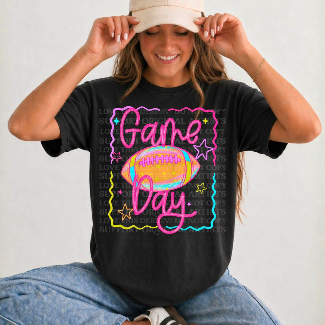 Neon Game Day Graphic Tee