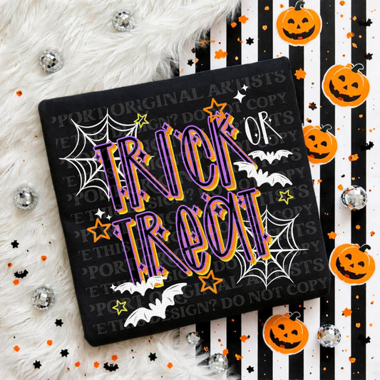 Trick Or Treat Neon Graphic Tee