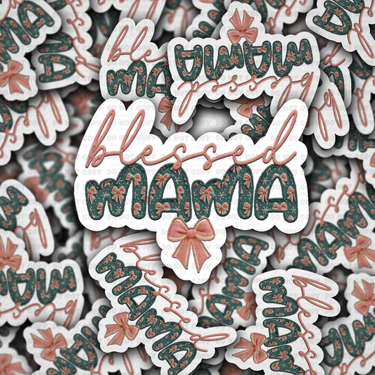 Blessed Mama vinyl die-cut sticker