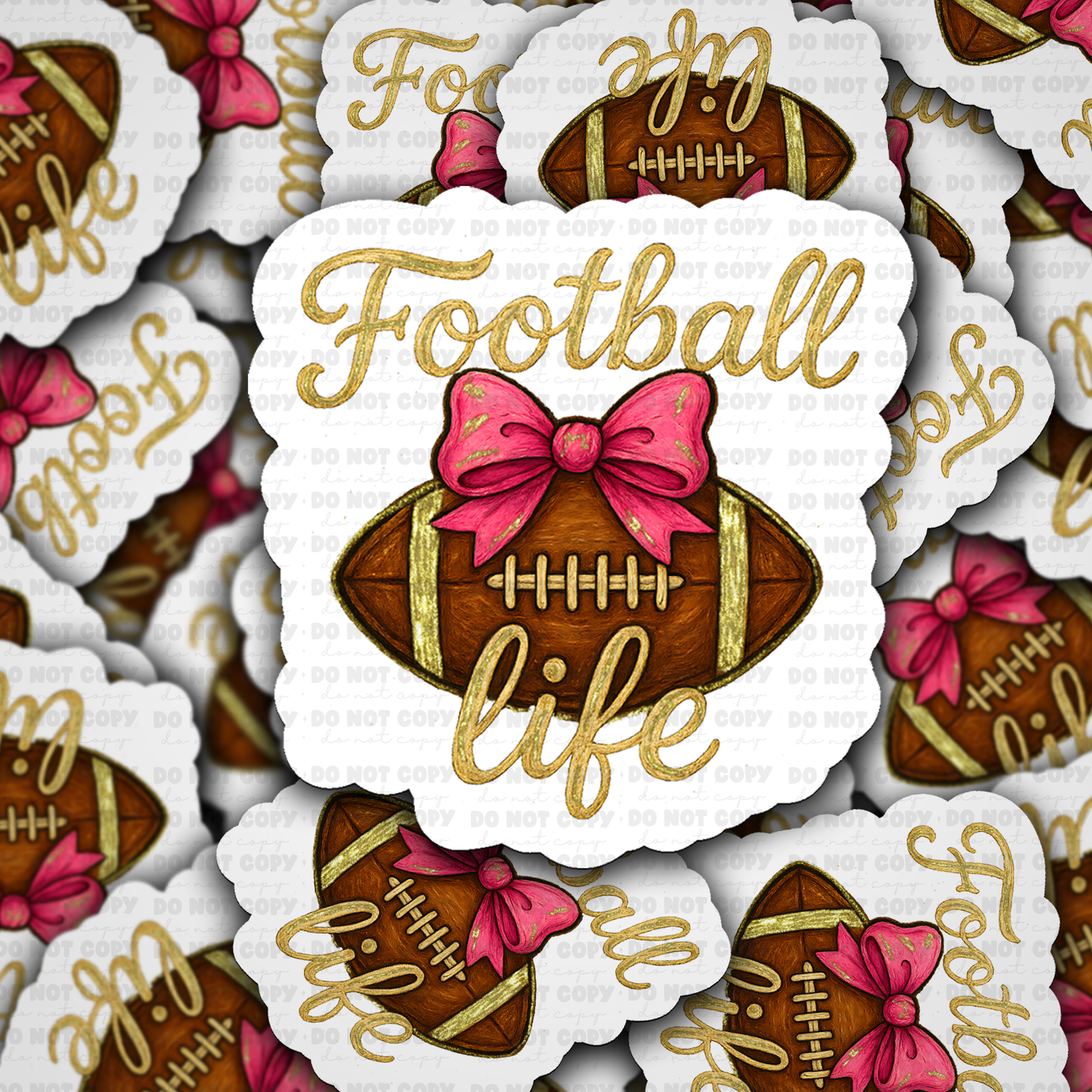 Football Life Die-Cut Sticker