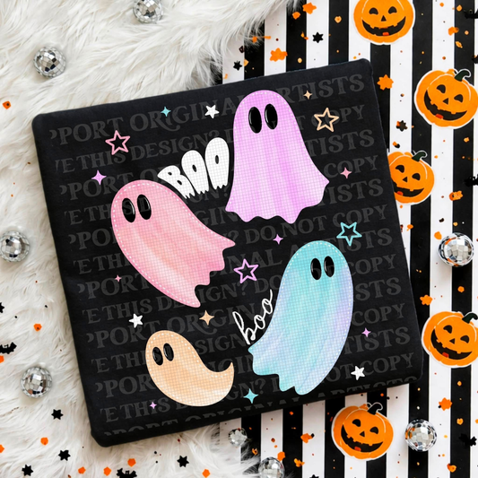 Cutie Ghosts Pastel Graphic Tee