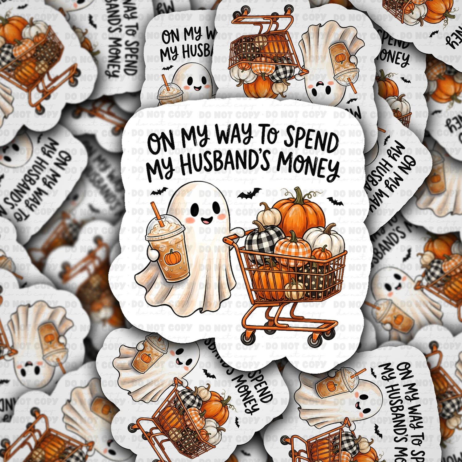 On My Way To Spend My Husband’s Money Vinyl Die-Cut Sticker