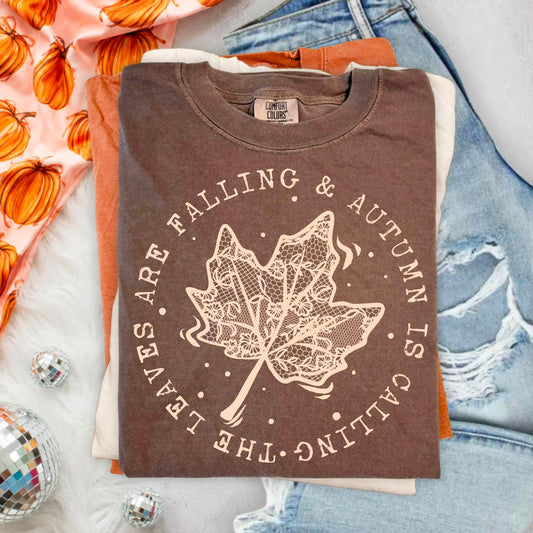 Falling & Autumn Is Calling Fall Graphic Tee 🍂🍁