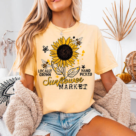 Sunflower Market Graphic Tee 🌻🐝