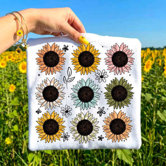 Colorful Sunflower Garden Graphic Tee 🌻🌸