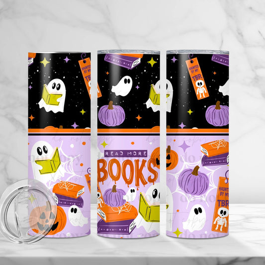 Read More Books Halloween Skinny Tumbler 📚🎃👻