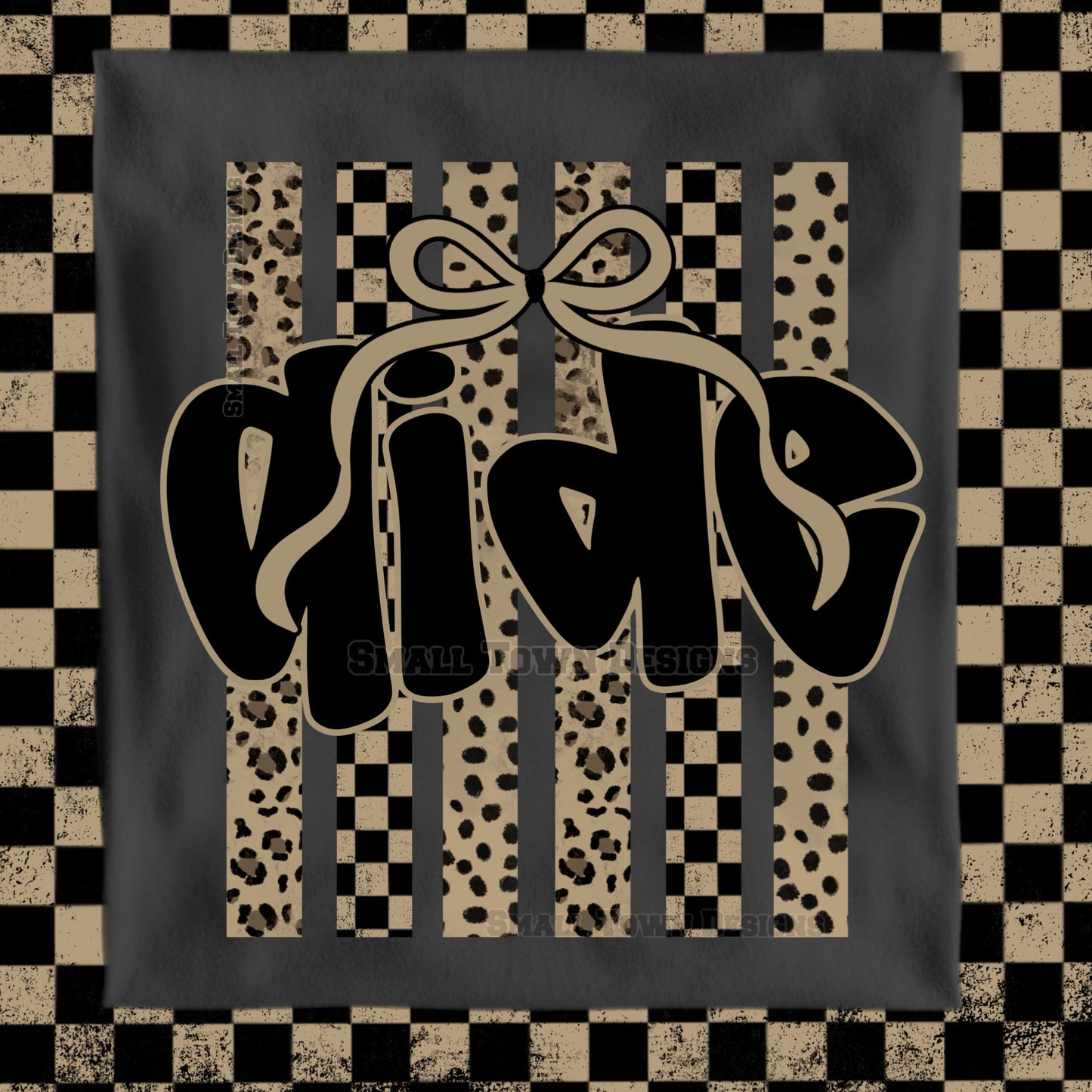 School Occupations Checkered and Bows Aide Graphic Tee