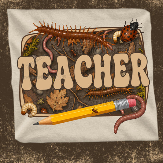 Fall Creepy Crawly School Occupations- Teacher Graphic Tee