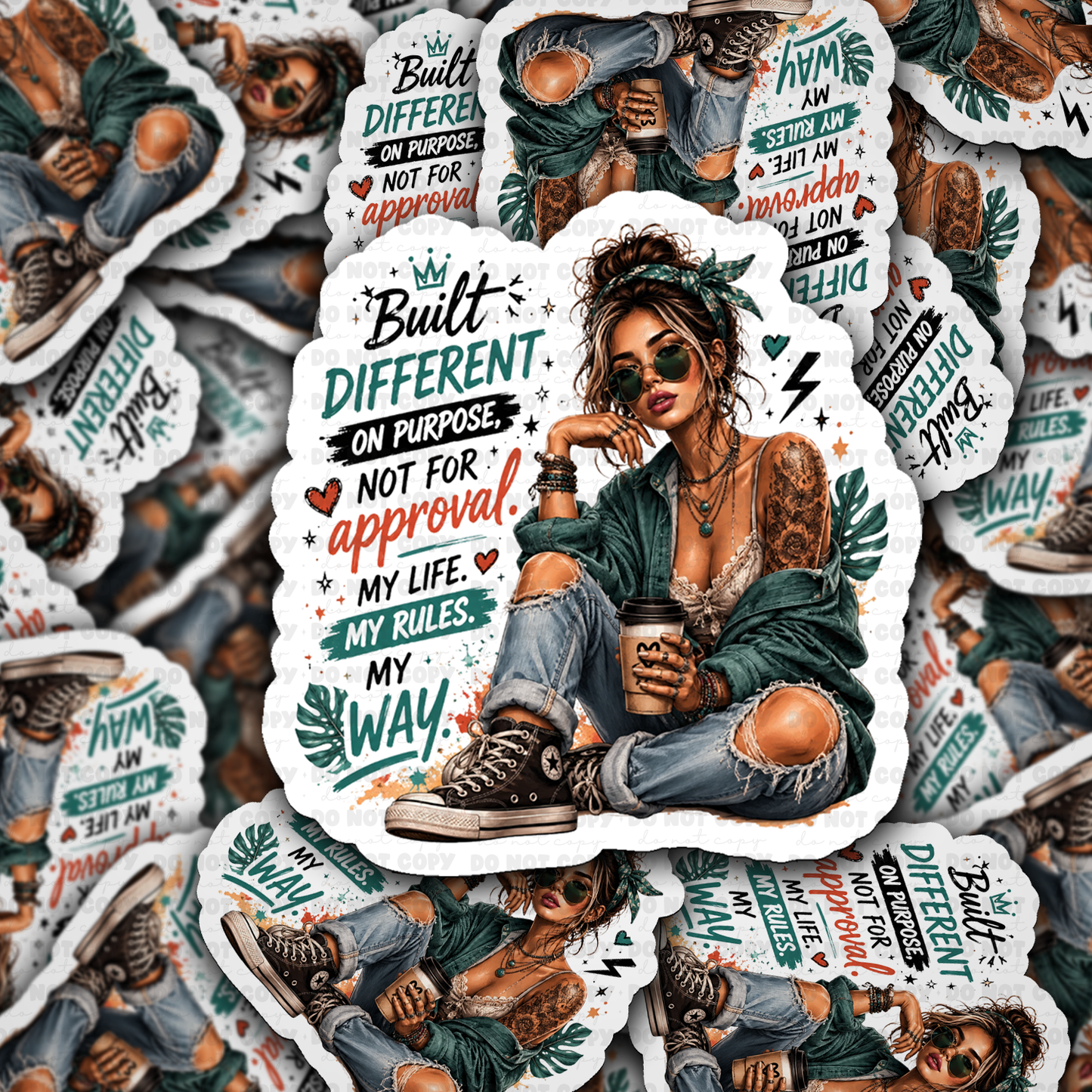 Built Different On Purpose Vinyl Die-Cut Sticker