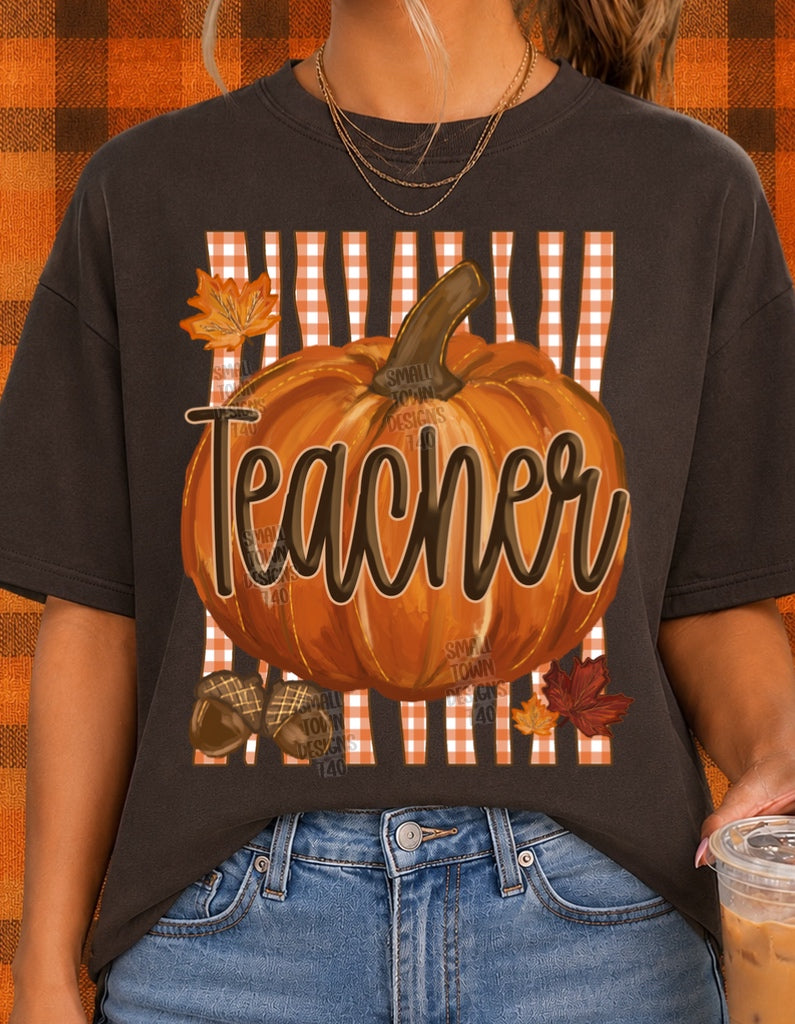 Autumn Fall Sprit Teacher Graphic Tee