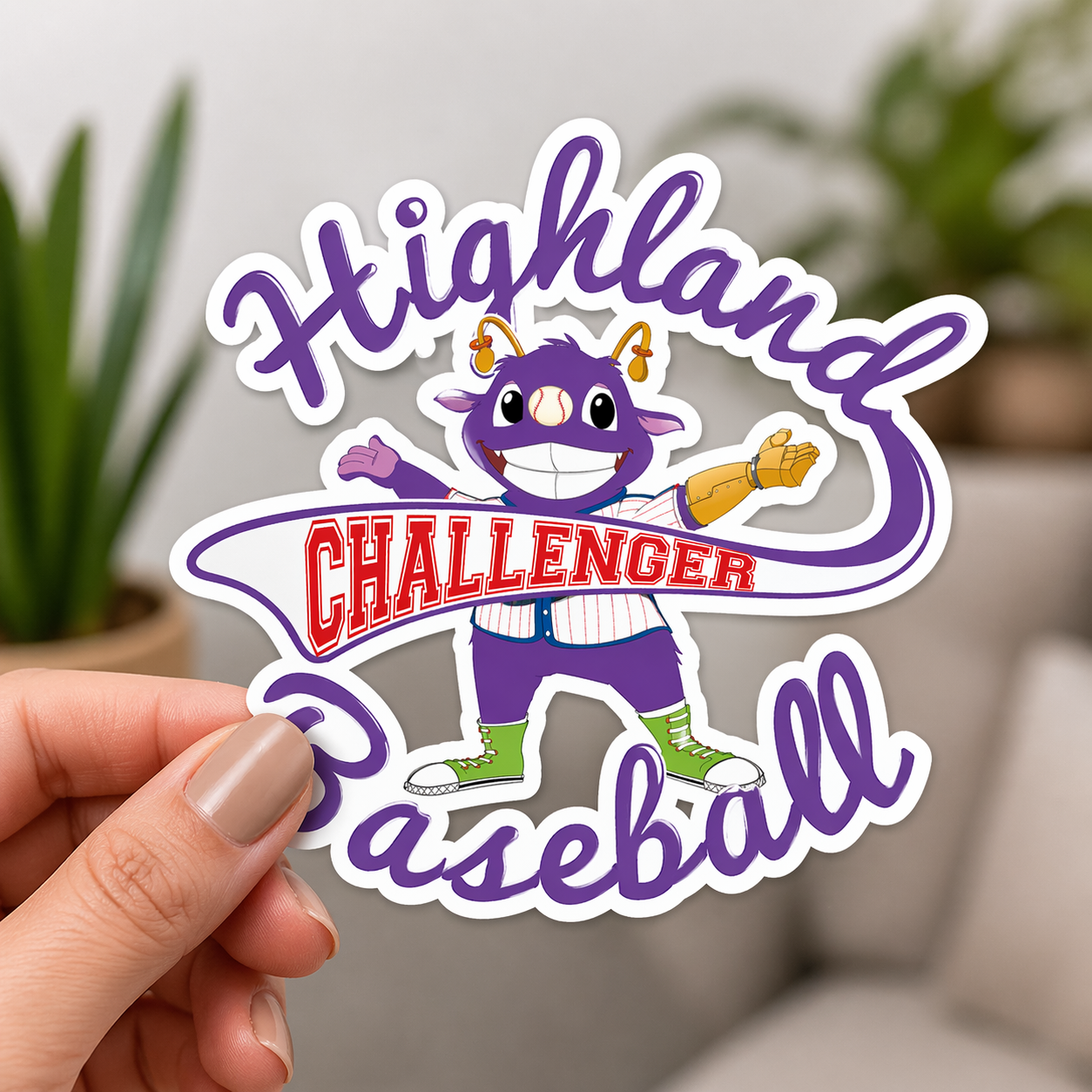 challenger baseball sticker