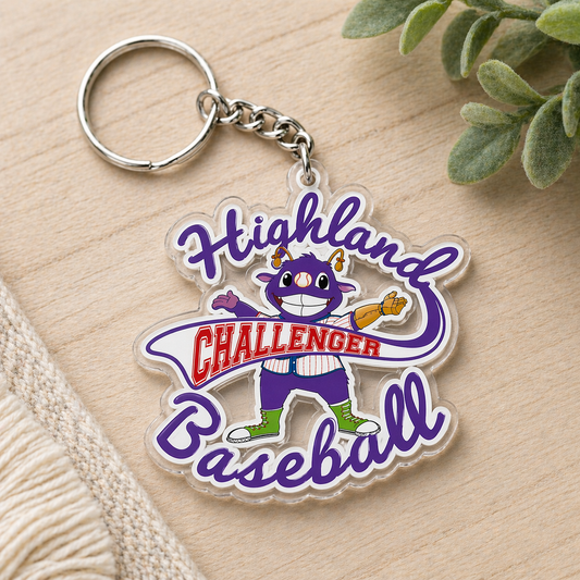 Highland Challenger Baseball Acrylic Keychain