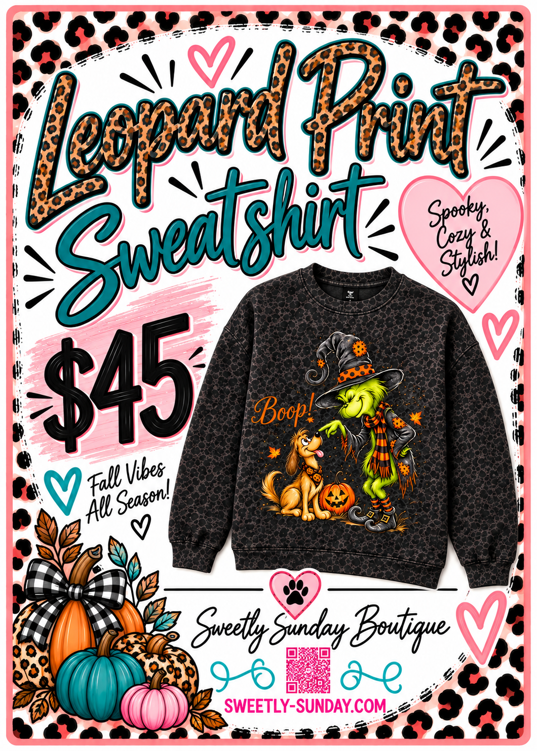 Leopard print grinch