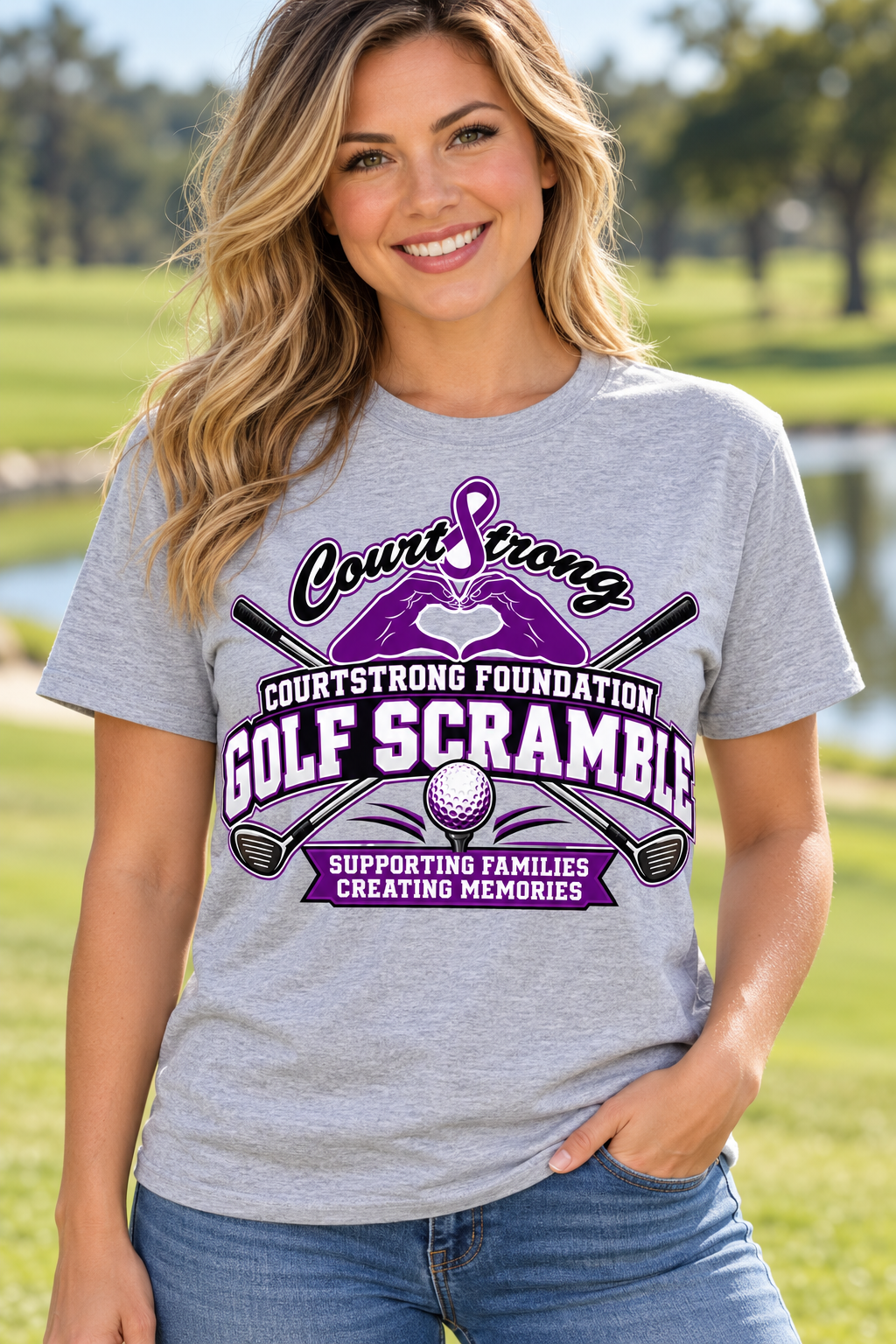 CourtStrong Foundation Golf Scramble Graphic Tee – Sport Gray