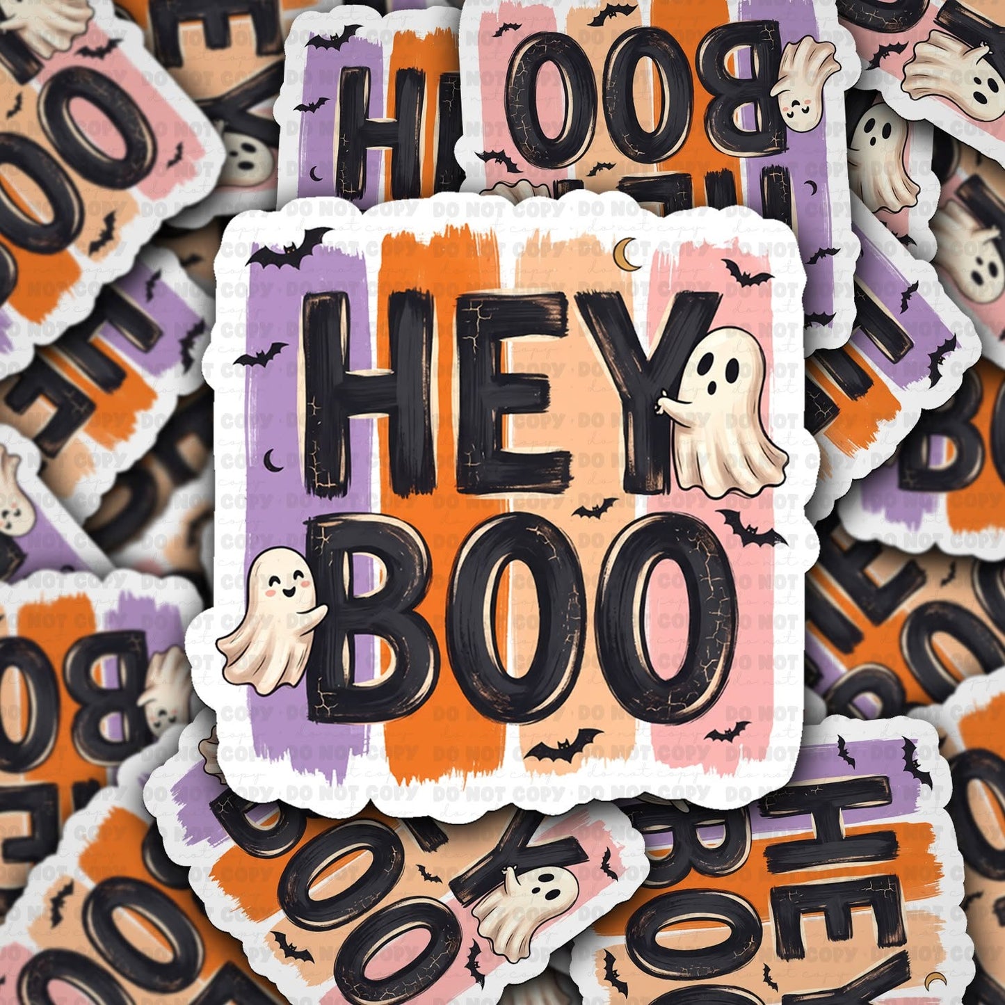 Hey Boo Vinyl Die-Cut Sticker