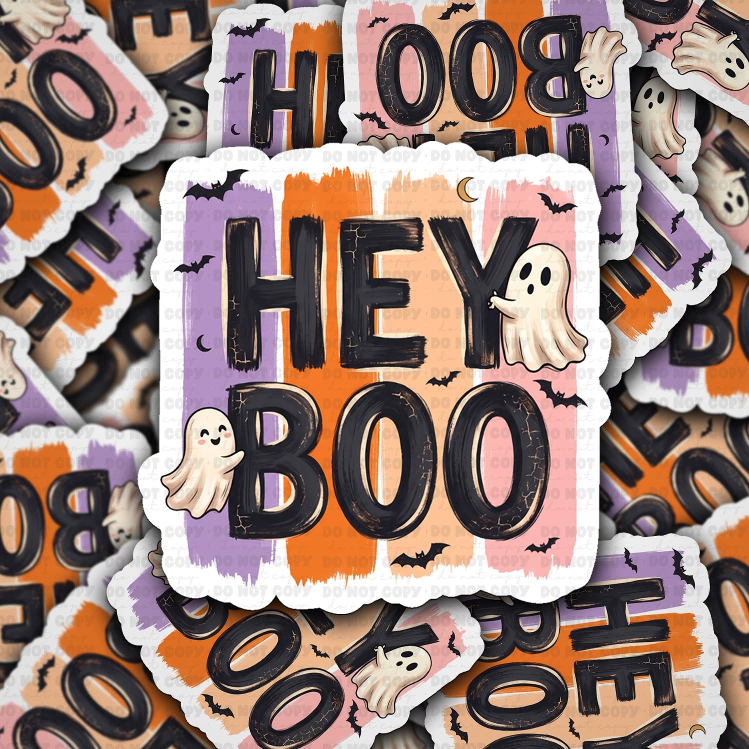 Hey Boo Vinyl Die-Cut Sticker