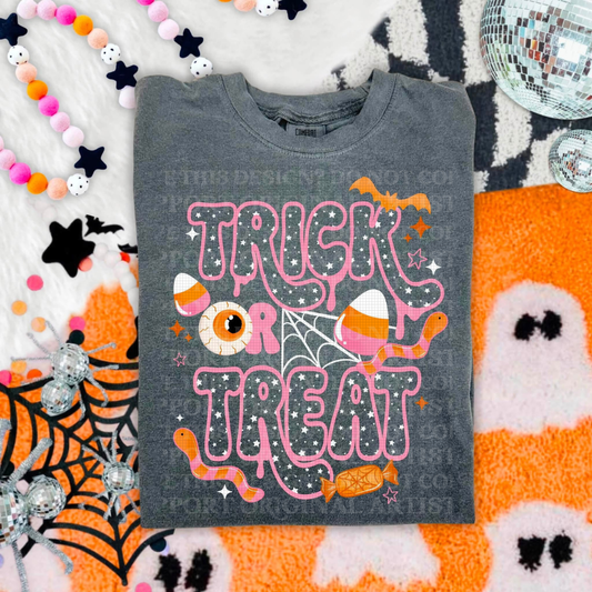 Drippy Trick Or Treat Sweets Graphic Tee