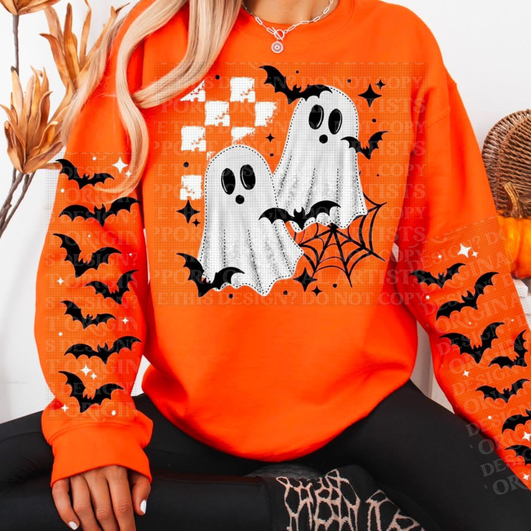 Ghosts And Bats Graphic Sweatshirt
