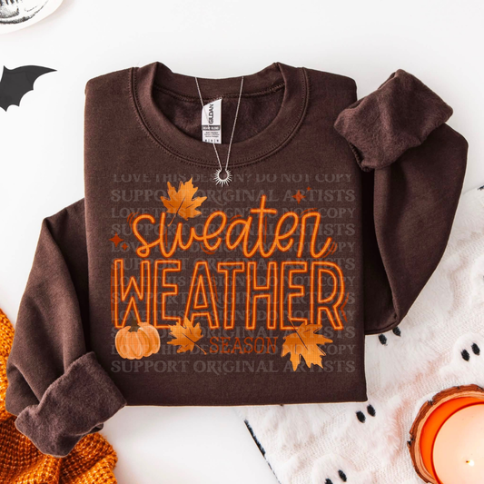 Sweater Weather Season Graphic Sweatshirt