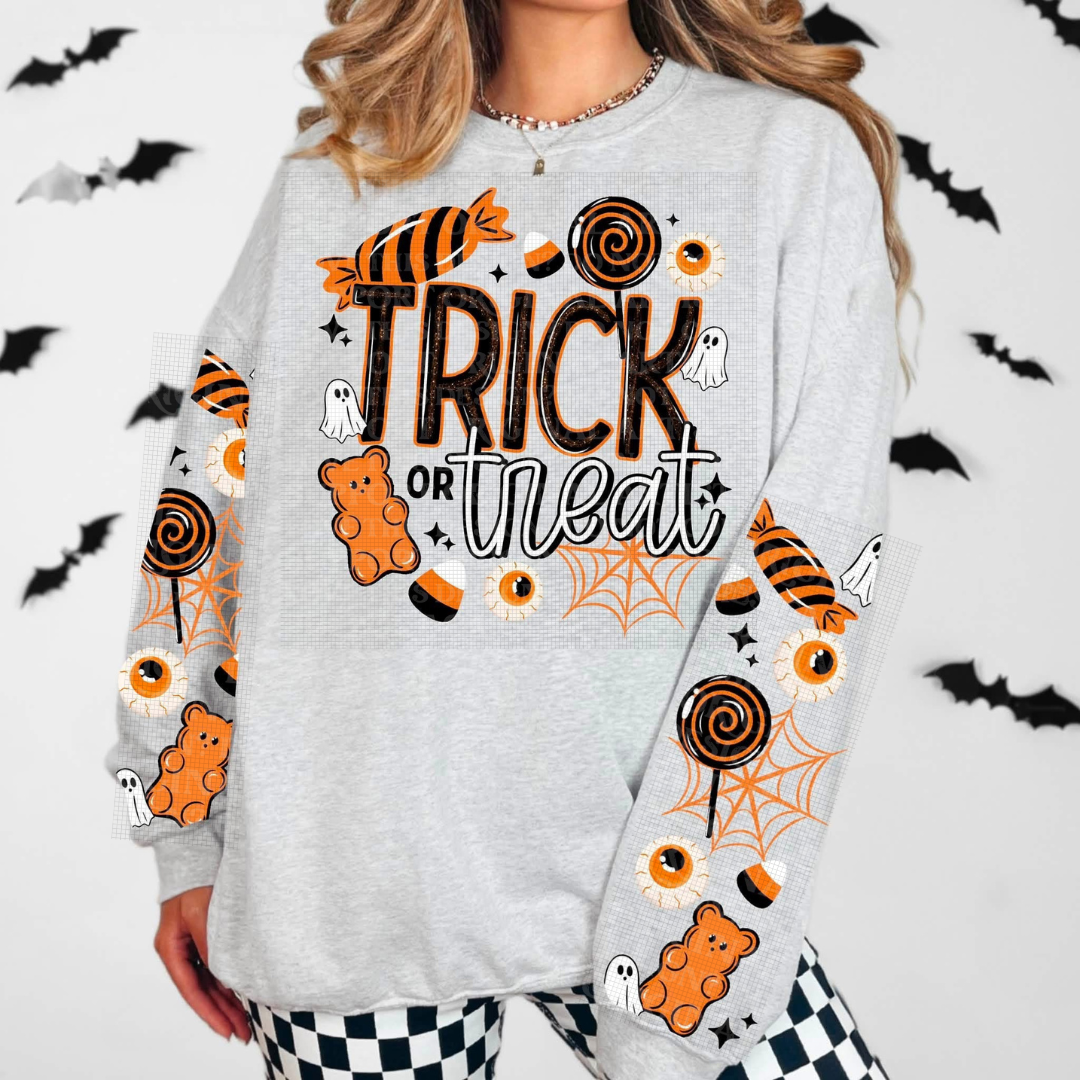Trick Or Treat Sweets Graphic Sweatshirt