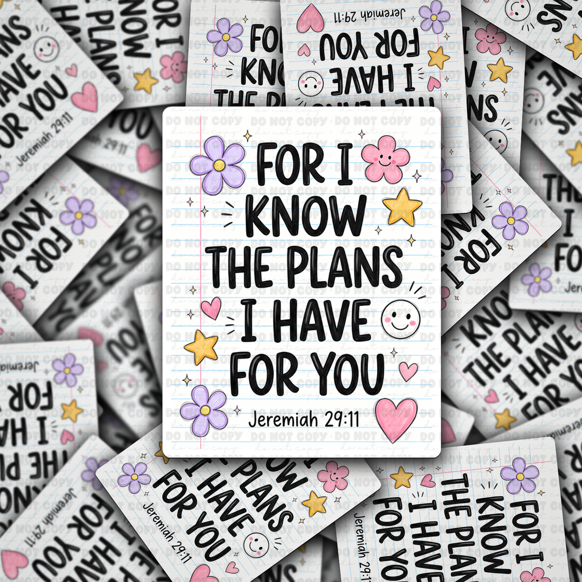 For I Know The Plans I Have For You Vinyl Die-Cut Sticker