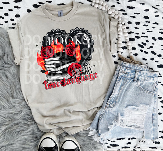 Books Are My Love Language Graphic T-Shirt