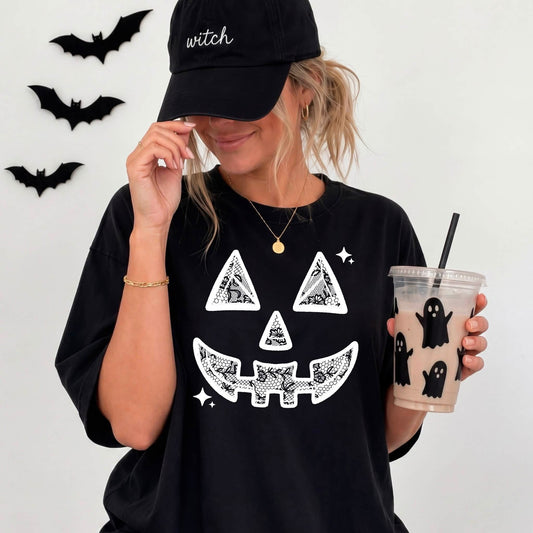 Spooky Jack-O’-Lantern Halloween Graphic Tee | Black Unisex T-Shirt 🎃🖤