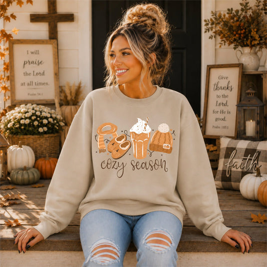 Cozy Season Fall Crewneck Sweatshirt