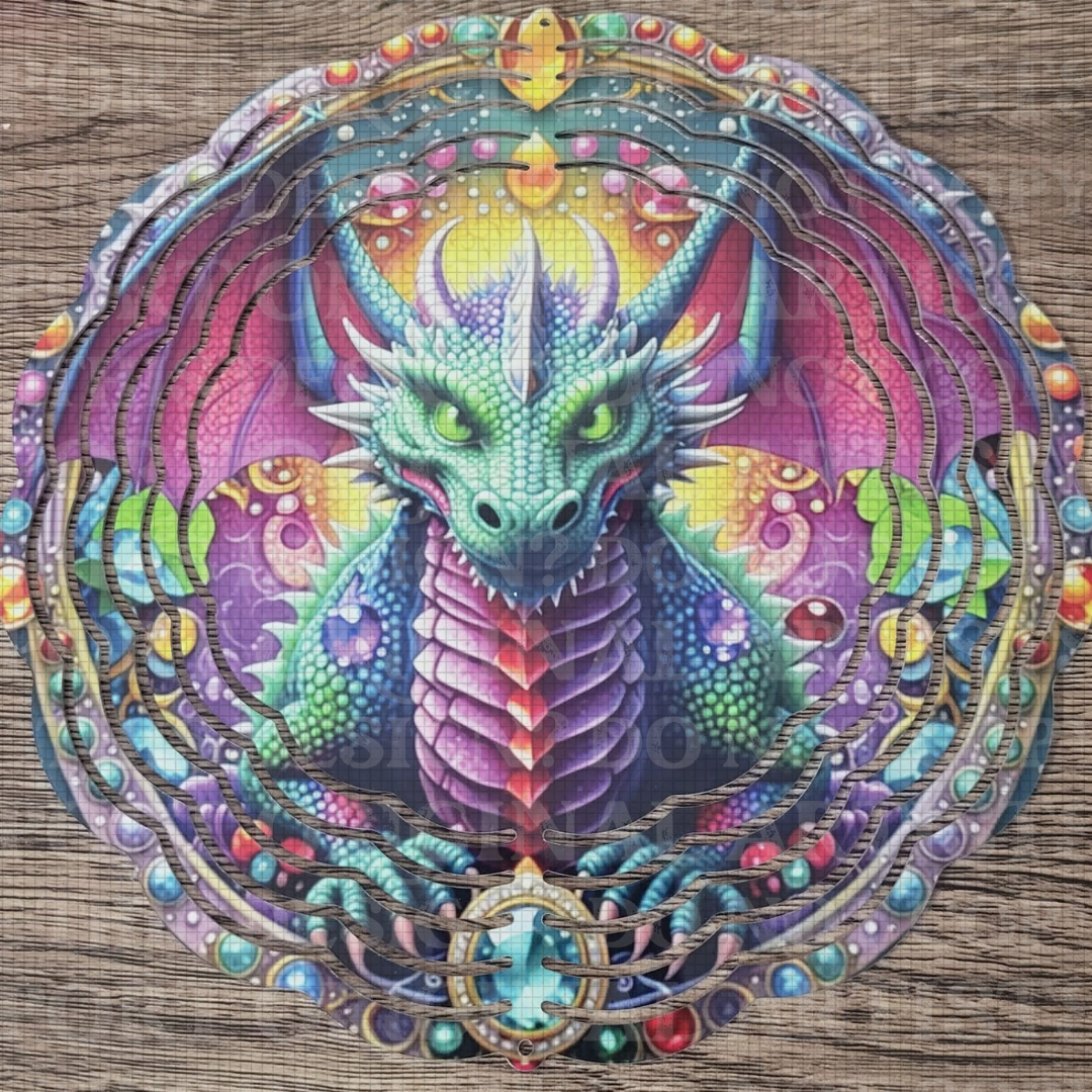 Dragon’s Jewel 8 Inch Sublimated Wind Spinner