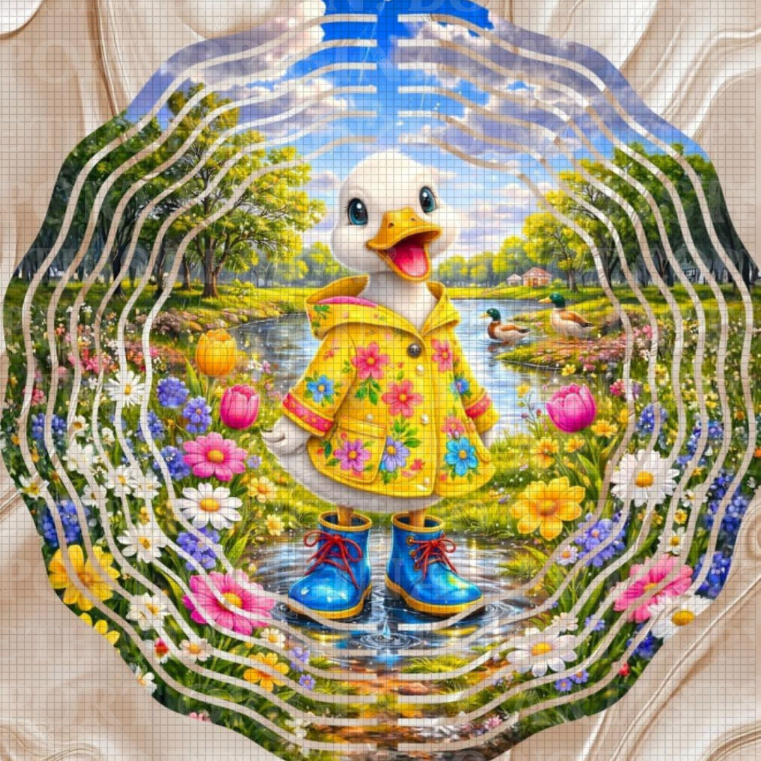 Spring Rain Gear Ducky 8 Inch Sublimated Wind Spinner
