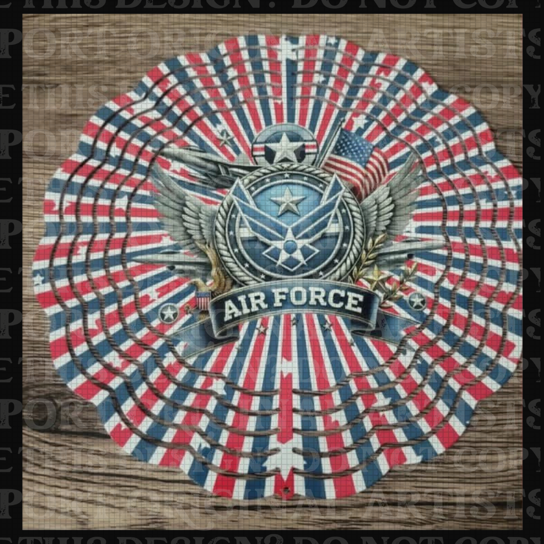 Red White And Blue Marines #2 8 Inch Sublimated Wind Spinner