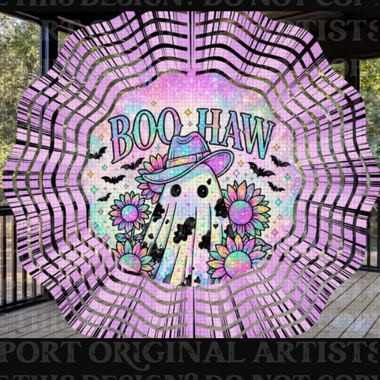 Boo Haw Ghostie 8 Inch Sublimated Wind Spinner