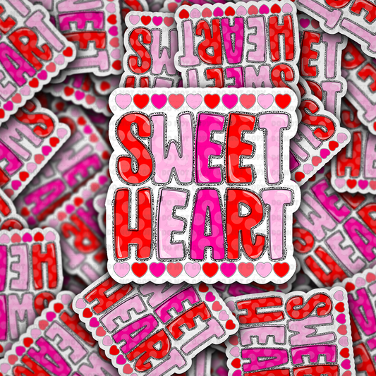 Sweetheart vinyl die-cut sticker