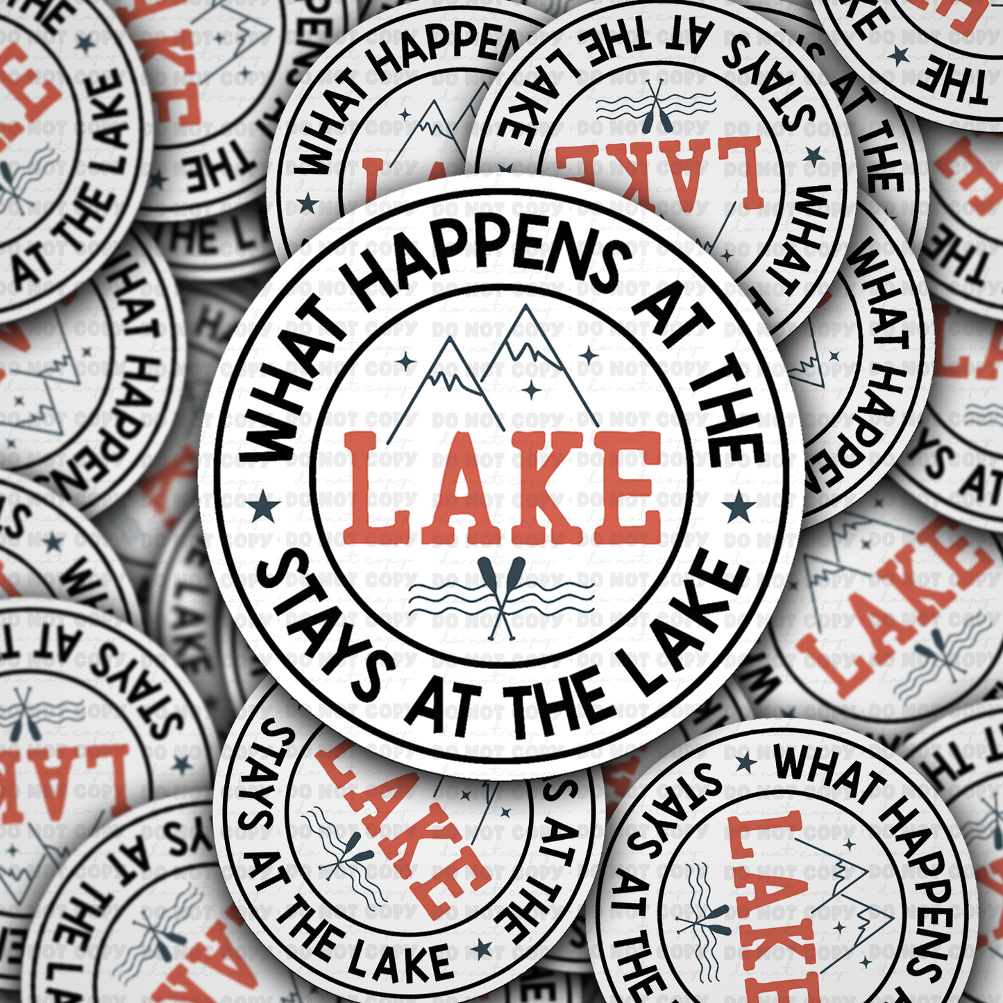 What Happens At The Lake Stays At The Lake Vinyl Die-Cut Sticker