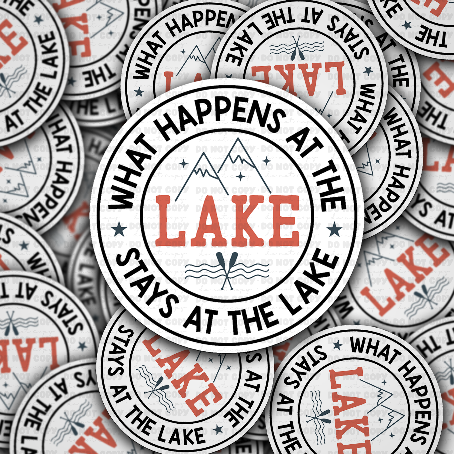 What Happens At The Lake Stays At The Lake Vinyl Die-Cut Sticker