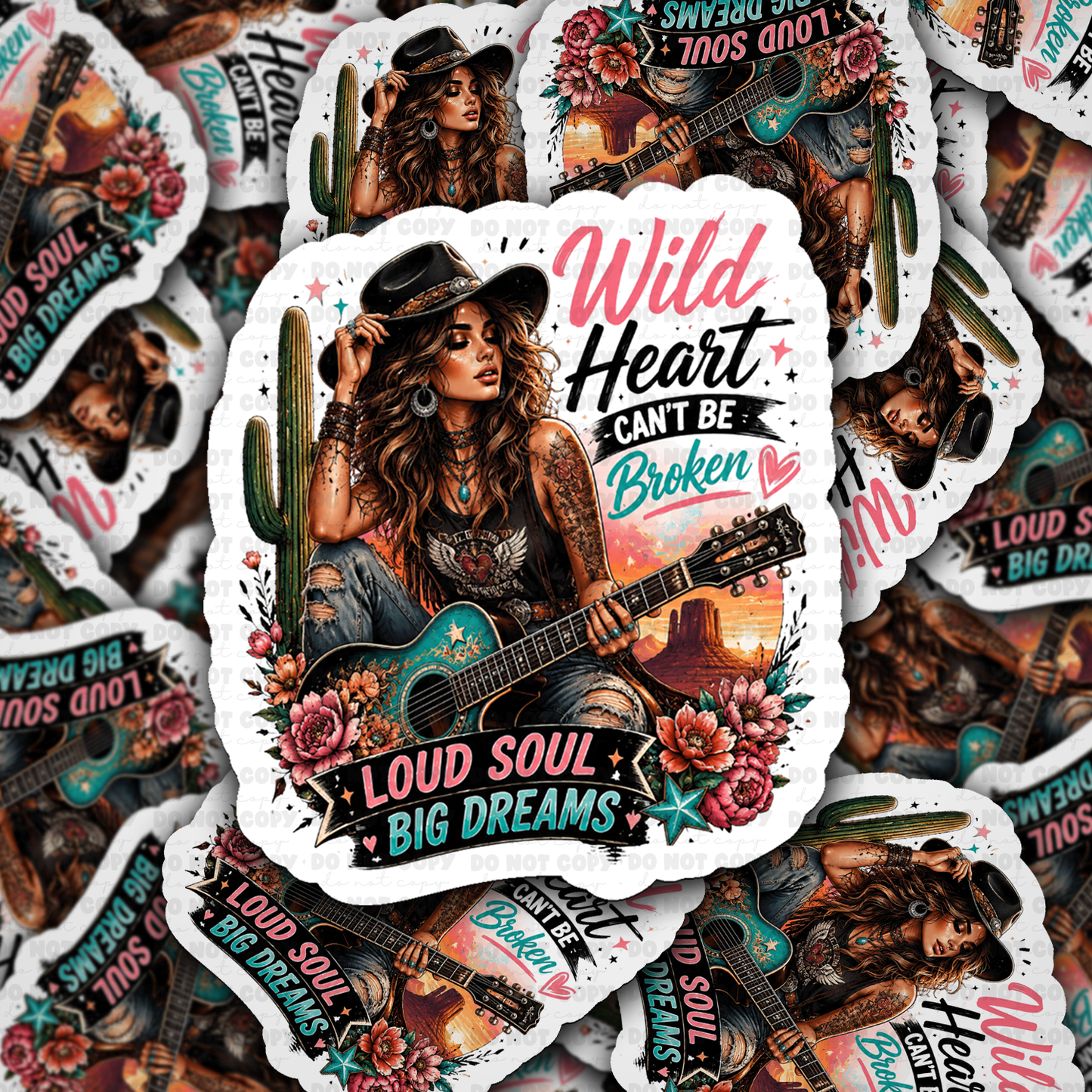 Wild Heart Loud Soul Vinyl Die-Cut Sticker