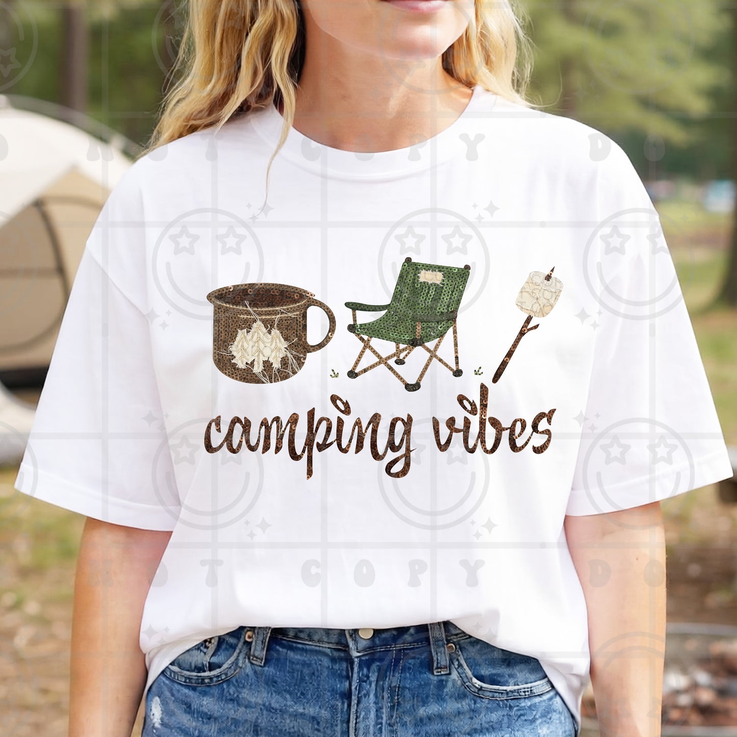 Camping Vibes Graphic Tee 🏕️☕🎃