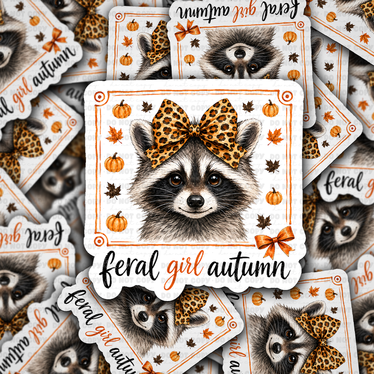 Feral Girl Autumn Vinyl Die-Cut Sticker