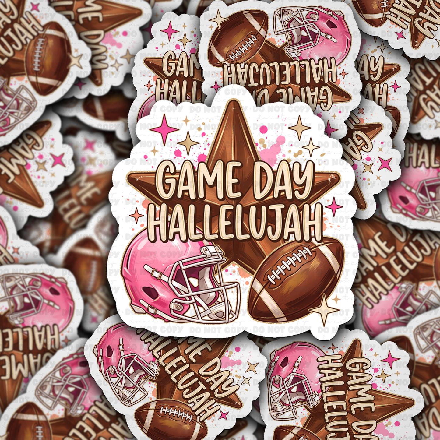Game Day Hallelujah Vinyl Die-Cut Sticker
