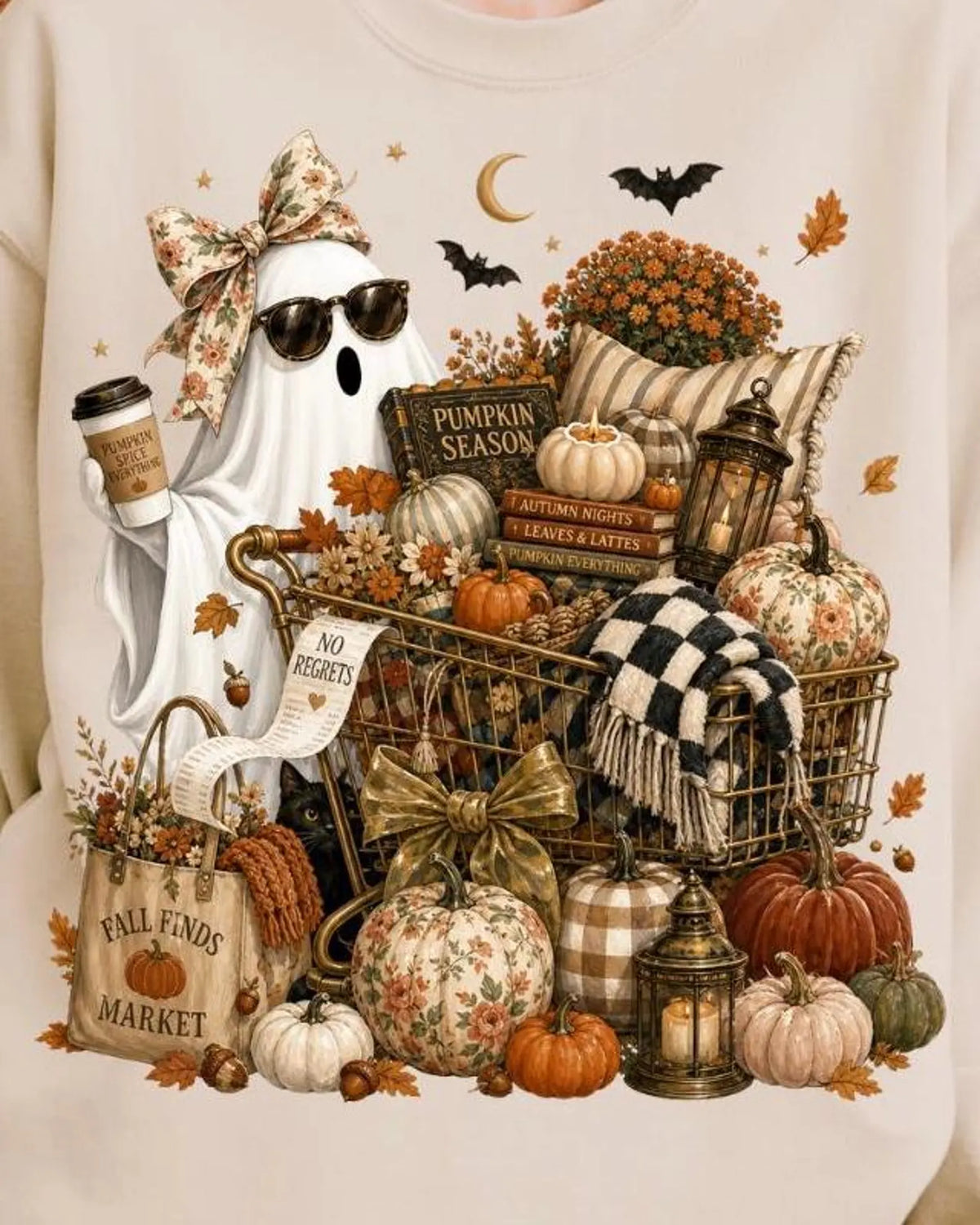 ghost shopping cart natural gildan long sleeve