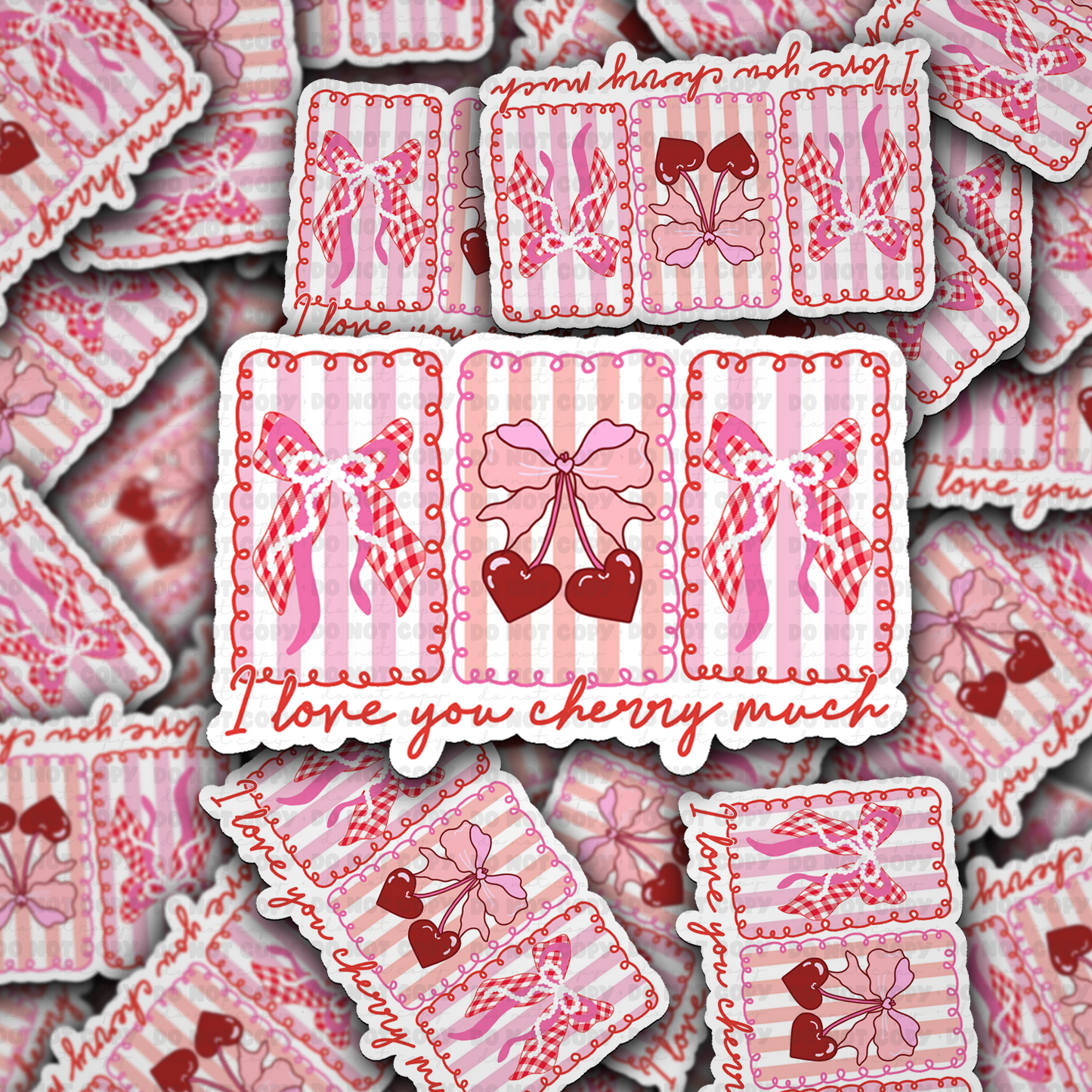 I love you cherry much vinyl die-cut sticker