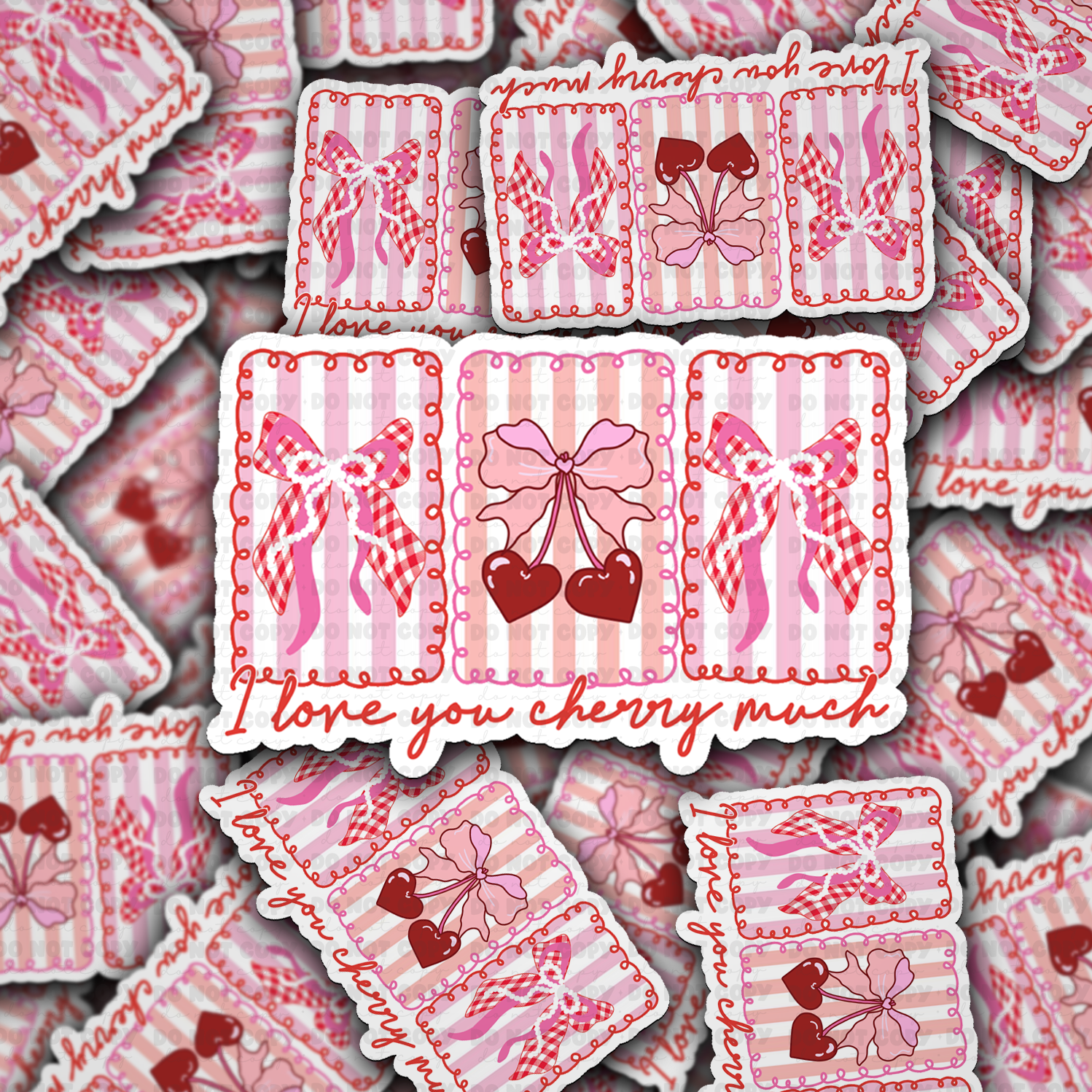 I love you cherry much vinyl die-cut sticker